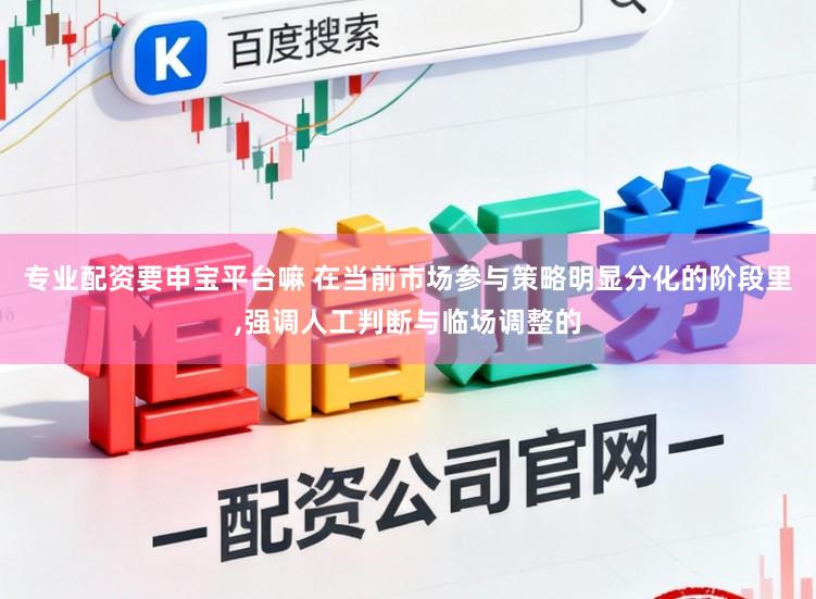 专业配资要申宝平台嘛 在当前市场参与策略明显分化的阶段里,强调人工判断与临场调整的